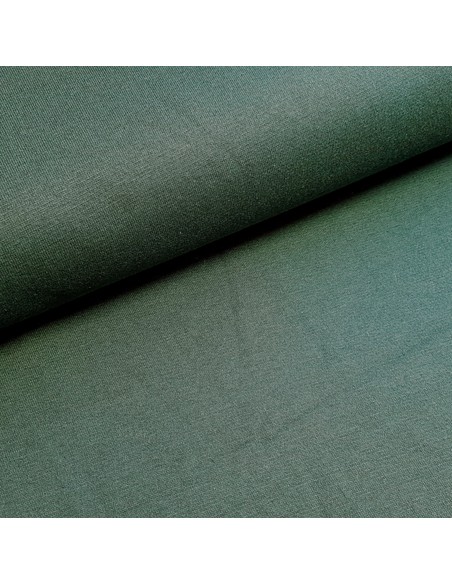 Tissu, Jersey de Coton Uni, Vert Sapin, Laize 160 cm (déplié), Coton Stretch Oeko-Tex