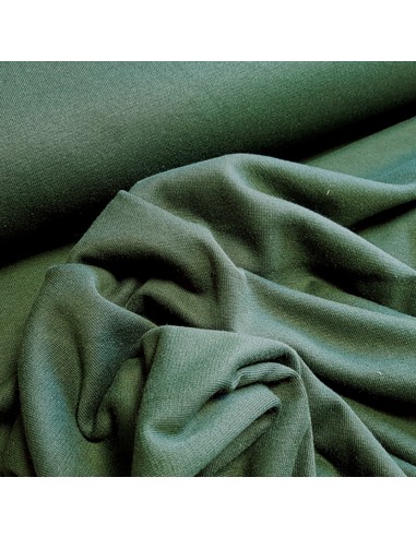 Tissu, Jersey de Coton Uni, Vert Sapin, Laize 160 cm (déplié), Coton Stretch Oeko-Tex