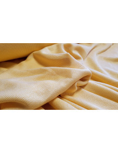 Jersey maille coton uni jaune pâle 2