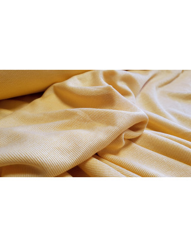 Jersey maille coton uni jaune pâle