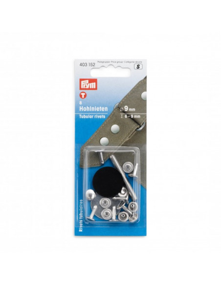 Rivets tubulaires, 3-4mm, argenté, 20 pièces