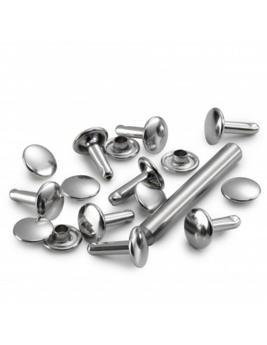 Rivets tubulaires, 3-4mm, argenté, 20 pièces