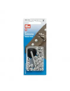Rivets tubulaires Prym argentés Ø 9 mm | Zephyr Tissus