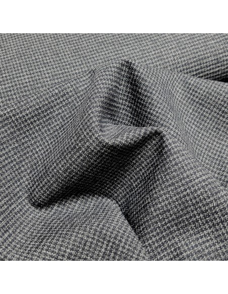 Tissu, Toile Piquée Unie, Gris Anthracite, Laize 140 cm, Polyester Viscose Spandex
