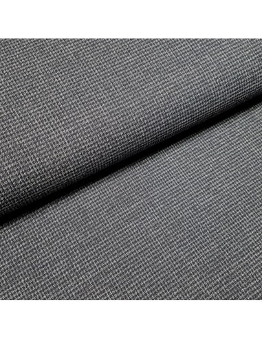 Tissu, Toile Piquée Unie, Gris Anthracite, Laize 140 cm, Polyester Viscose Spandex