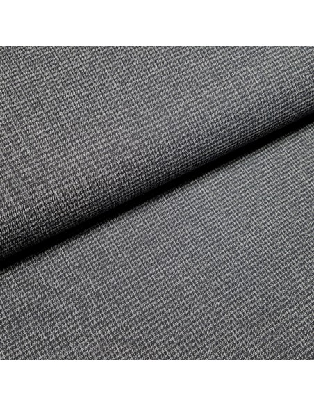Tissu, Toile Piquée Unie, Gris Anthracite, Laize 140 cm, Polyester Viscose Spandex