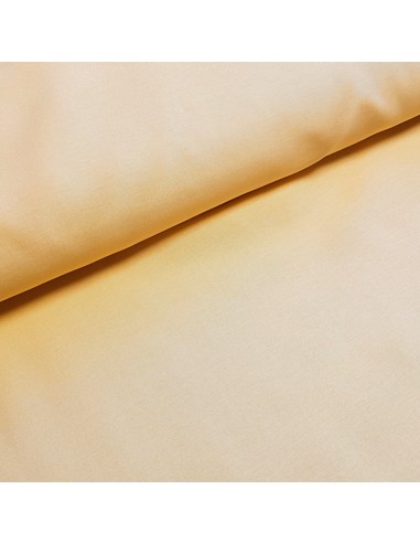 Tissu, Poly Viscose Uni, Jaune Abricot, Laize 160 cm, Mélange Polyester et Viscose 120g/m²