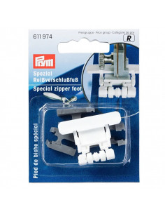 Pied de biche spécial, fermetures à glissière invisibles