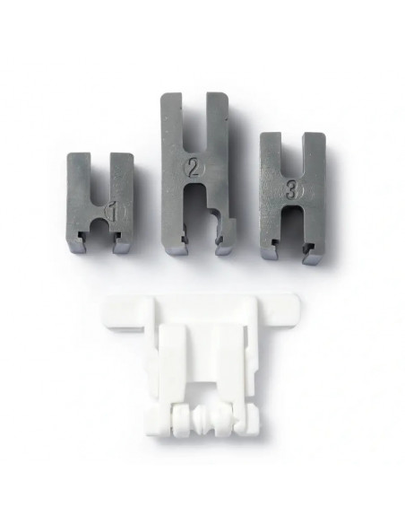 Pied de biche spécial, fermetures à glissière invisibles