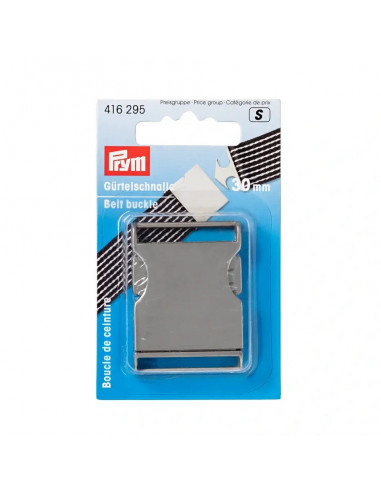 Boucle de ceinture, 30mm, argenté, mat