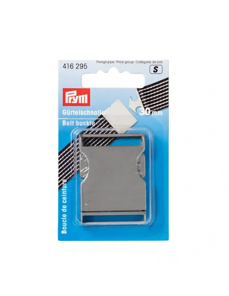 Boucle de ceinture, 30mm, argenté, mat