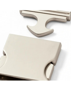 Boucle de ceinture, 30mm, argenté, mat 2