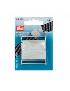 Boucle de ceinture, 40mm, argenté, mat