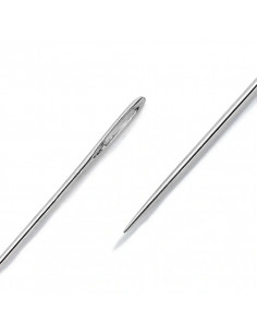 Aiguilles broderie en perles, No.10 et No.12, 0,45 x 55 et 0,40 x 50mm 2