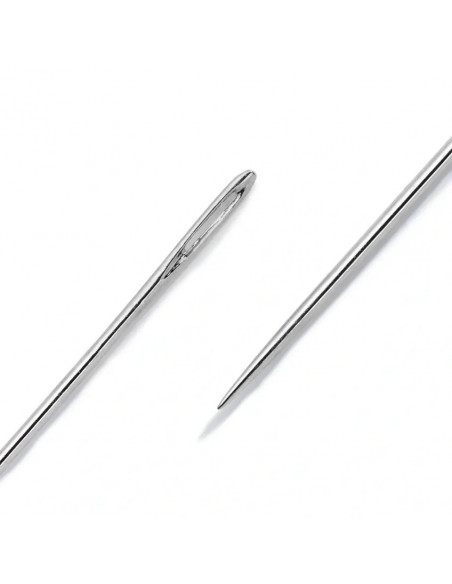 Aiguilles broderie en perles, No.10 et No.12, 0,45 x 55 et 0,40 x 50mm