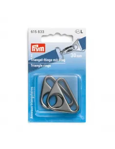 Anneau triangulaire Prym 30 mm noir brillant | Zephyr Tissus