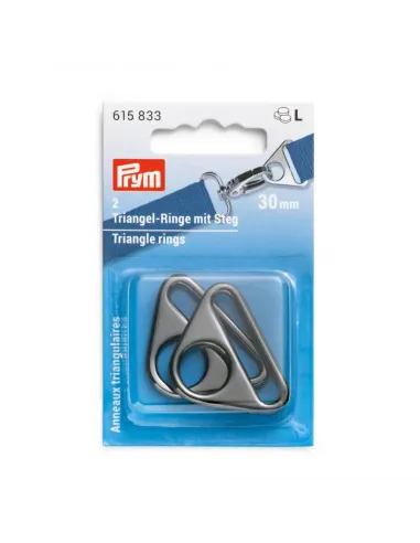 Anneau triangulaire Prym 30 mm noir brillant | Zephyr Tissus