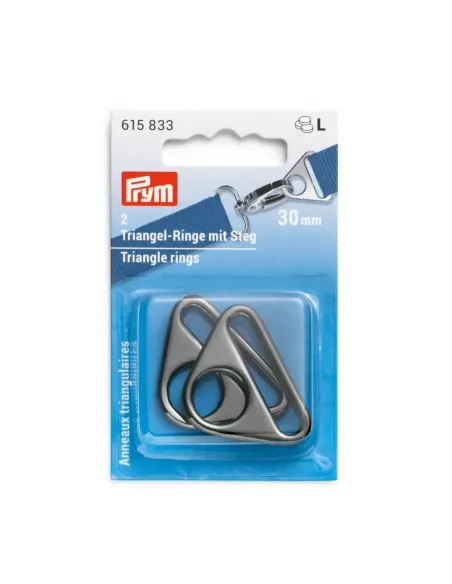 Anneau triangulaire Prym 30 mm noir brillant | Zephyr Tissus