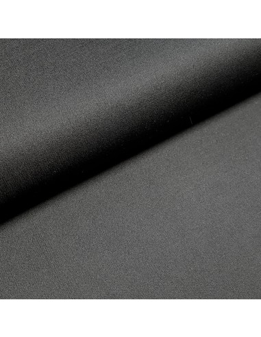 Tissu, Mousseline Lourde Stretch, Noire, Laize 150 cm, 95% Polyester 5% Spandex