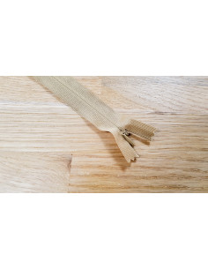 Fermeture Eclair Z41, Nylon invisible, beige moyen, 40cm 2