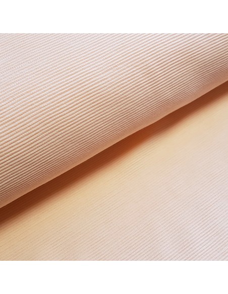 Tissu, Jersey Côte de Cheval, Rose Saumon, Laize 170 cm, Polyester Spandex Oeko-Tex