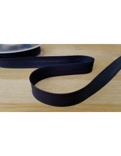 Biais tout textile, polycoton, 20mm, bleu marine foncé