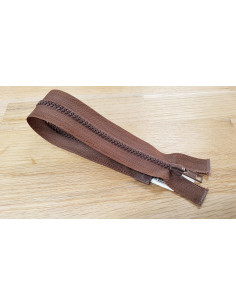 Fermeture Eclair Z54, Moulée, marron chocolat, 55cm