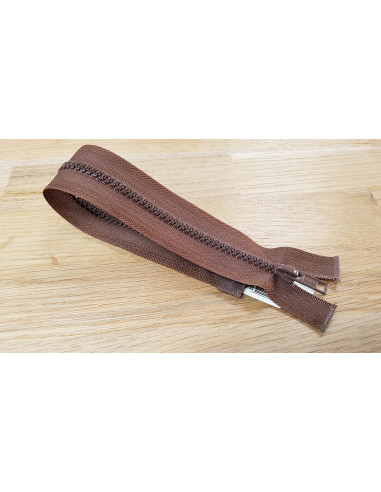 Fermeture Eclair Z54, Moulée, marron chocolat, 65cm