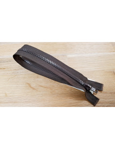 Fermeture Eclair Z54, Moulée, brou de noix, 55cm