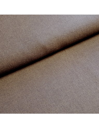 Tissu, Gabardine Uni, Marron, Laize 150 cm, Laine Polyester