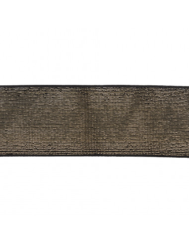 Élastique lurex doré, 40mm, noir