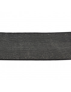 Élastique lurex argenté, 40mm, noir 2