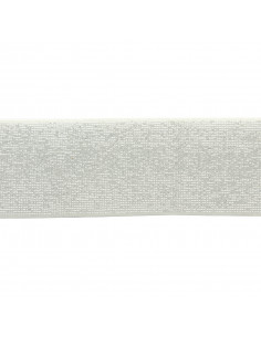 Élastique lurex argenté, 40mm, blanc 2