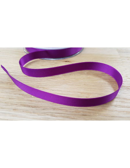 Ruban satin, 10mm, pourpre