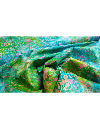 Tissu batik coton fleuri