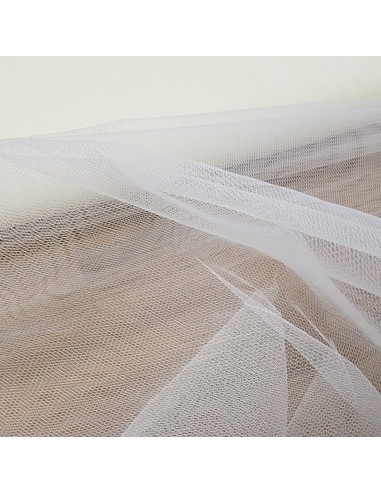 Tissu, Tulle Rigide Uni, Écru Naturel, Laize 145 cm, Polyamide 18g/m²