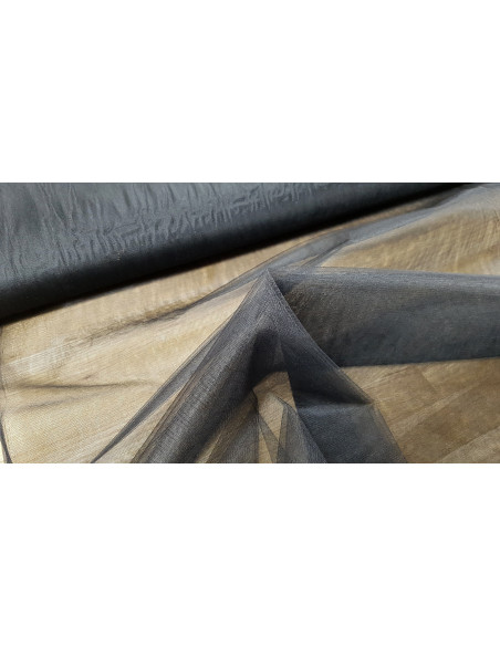 Tulle souple, "voile de mariée", noir