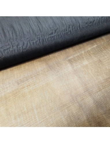 Tissu, Tulle Souple "Voile de Mariée" Uni, Noir Profond, Laize 150 cm, Polyamide 10g/m²