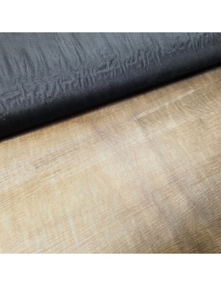 Tissu, Tulle Souple "Voile de Mariée" Uni, Noir Profond, Laize 150 cm, Polyamide 10g/m²
