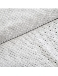 Tissu, Broderie Anglaise Fleurie, Blanc, Laize 150 cm, 100% Coton 120g/m²