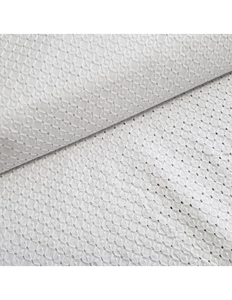Tissu, Broderie Anglaise Fleurie, Blanc, Laize 150 cm, 100% Coton 120g/m²
