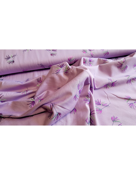 Jersey coton feuilles de palmier