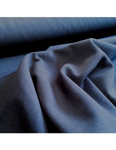 Tissu, Piqué de Coton Uni, Bleu Marine, Laize 155 cm, 96% Coton 4% Élasthanne