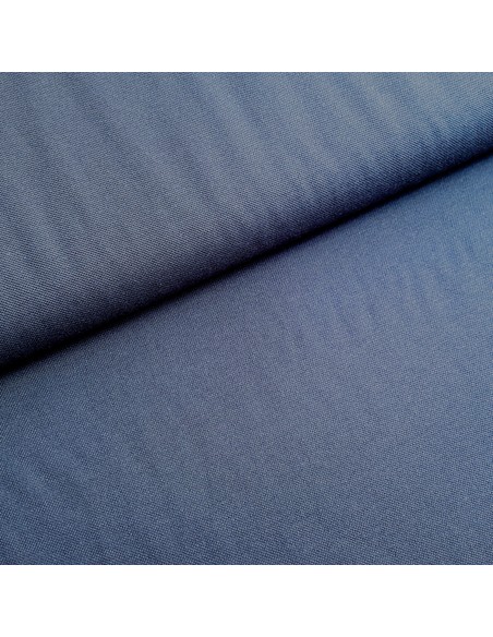Tissu, Piqué de Coton Uni, Bleu Marine, Laize 155 cm, 96% Coton 4% Élasthanne