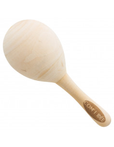 Maracas en bois de lotus 13X5cm 2