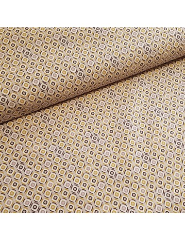 Tissu, Cretonne de Coton Losanges Colorés, Parme Multicolore, Laize 150 cm, 100% Coton