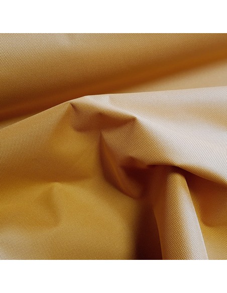 Tissu, Toile à Sac Enduite, Jaune Moutarde, Laize 150 cm, Polyester Imperméable 375g/m²