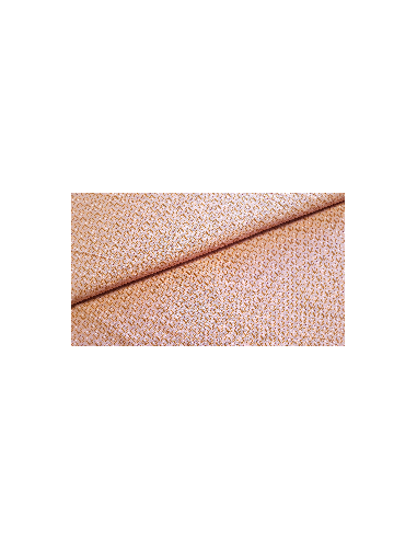 Tissu, Viscose Stretch Feuilles, Fond Vieux Rose, Laize 140 cm, 97% Viscose 3% Spandex 198g/ml