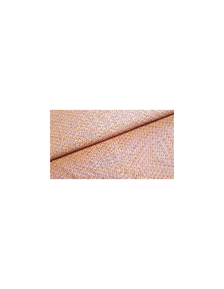 Tissu, Viscose Stretch Feuilles, Fond Vieux Rose, Laize 140 cm, 97% Viscose 3% Spandex 198g/ml