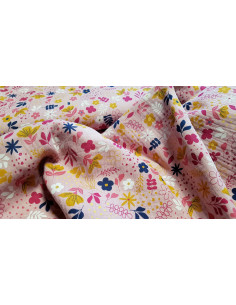 Double gaze fleurs mauves 2